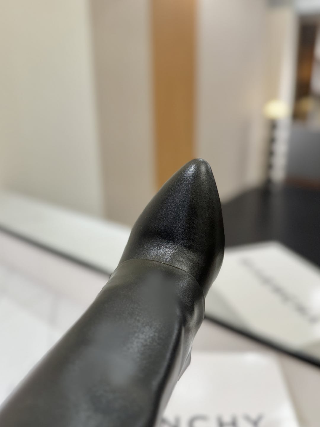 Givenchy Shark Lock Stiletto over-the-knee boots in leather for women