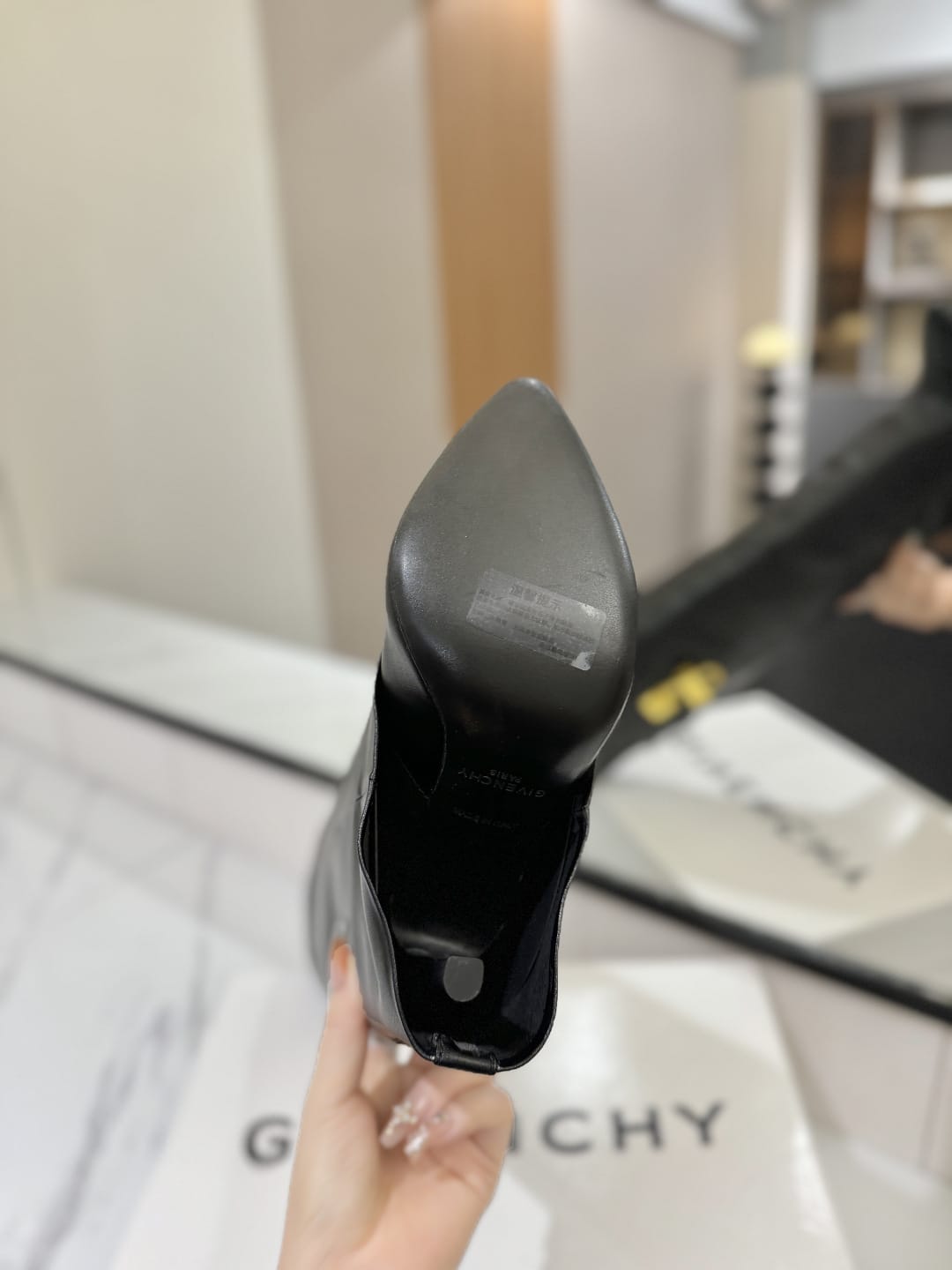 Givenchy Shark Lock Stiletto over-the-knee boots in leather for women