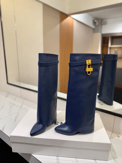 Givenchy Shark Lock boots in leather for women