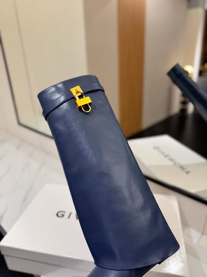 Givenchy Shark Lock boots in leather for women