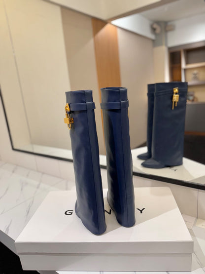 Givenchy Shark Lock boots in leather for women