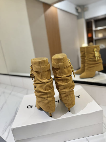 Givenchy Shark Lock Stiletto ankle boots in suede for woman