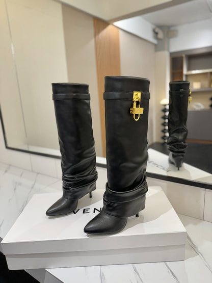 Givenchy Shark Lock Stiletto boots in nappa leather for women