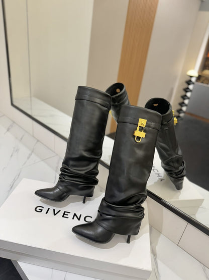 Givenchy Shark Lock Stiletto boots in nappa leather for women