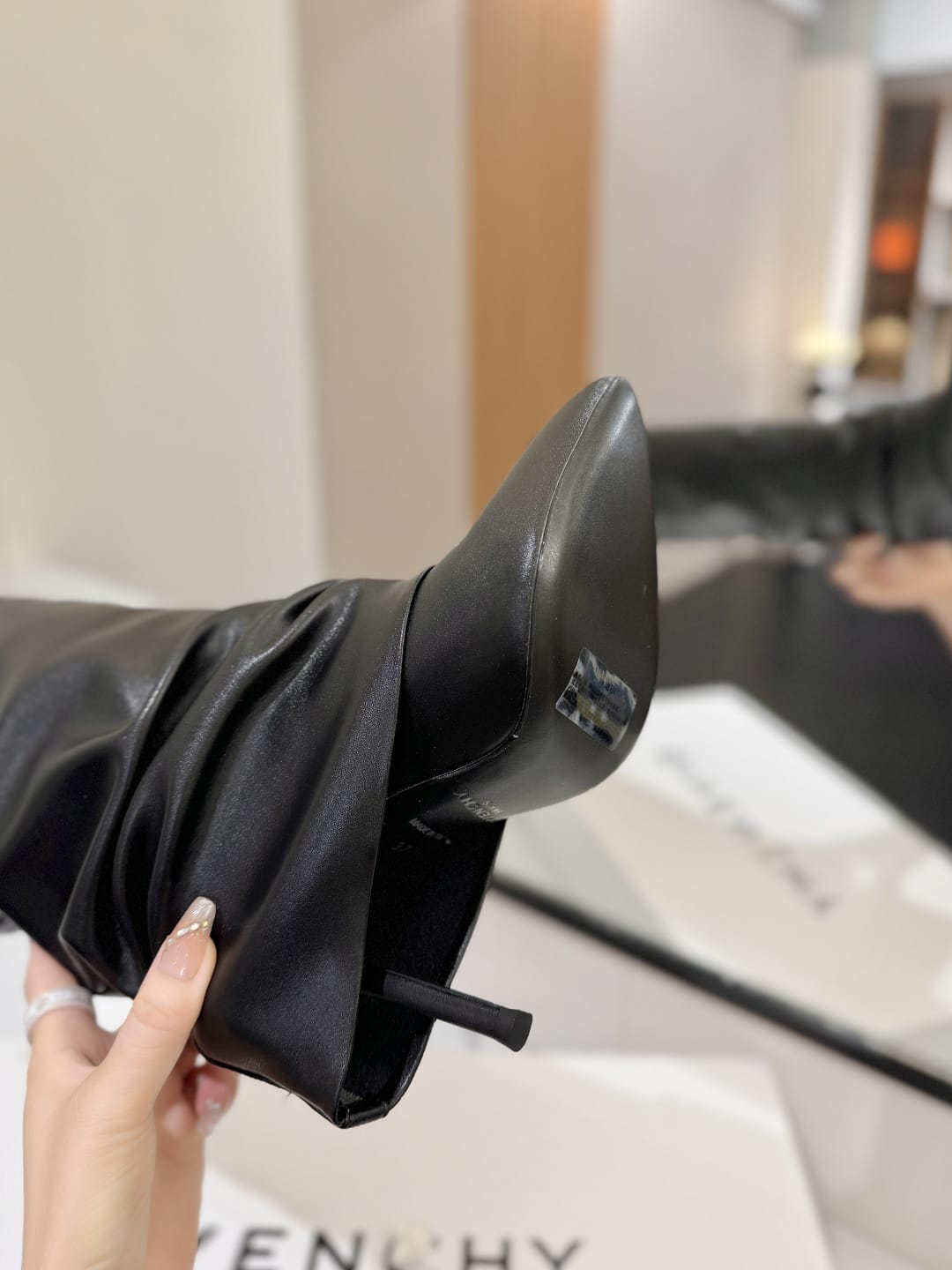 Givenchy Shark Lock Stiletto boots in nappa leather for women