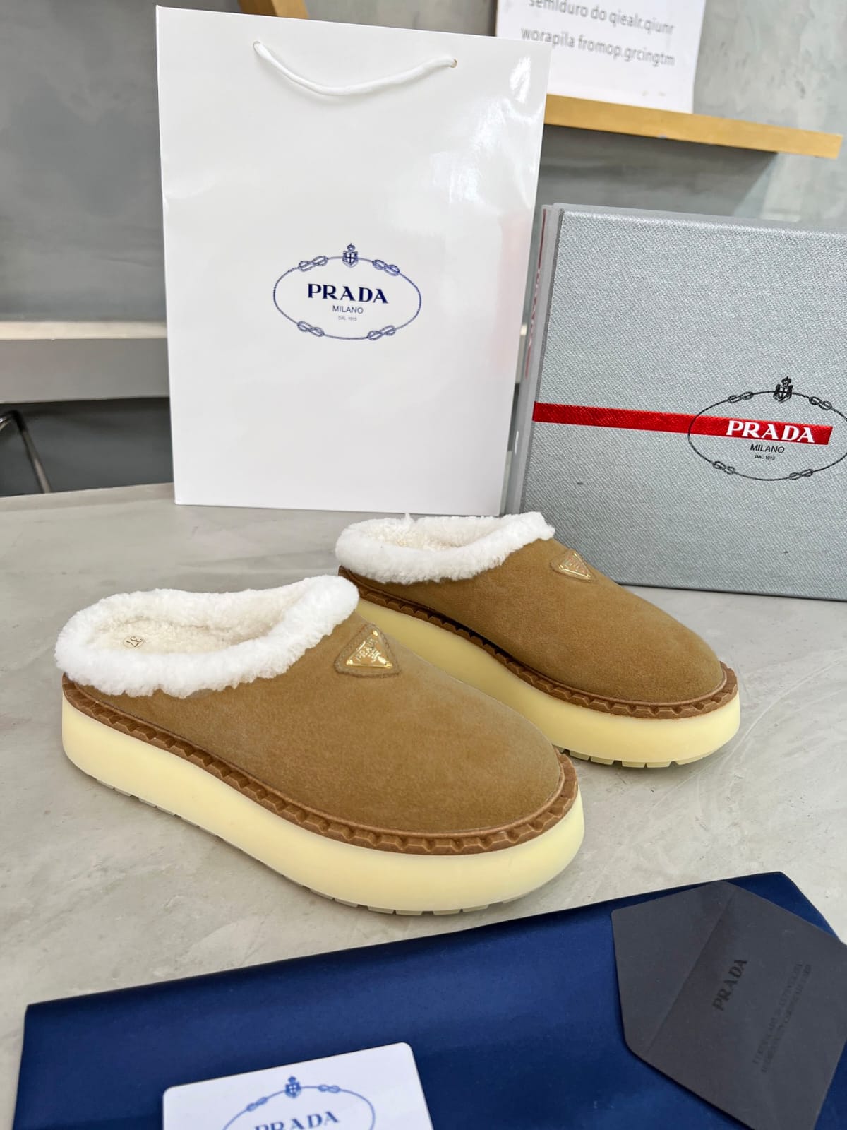 Prada Suede slippers for woman