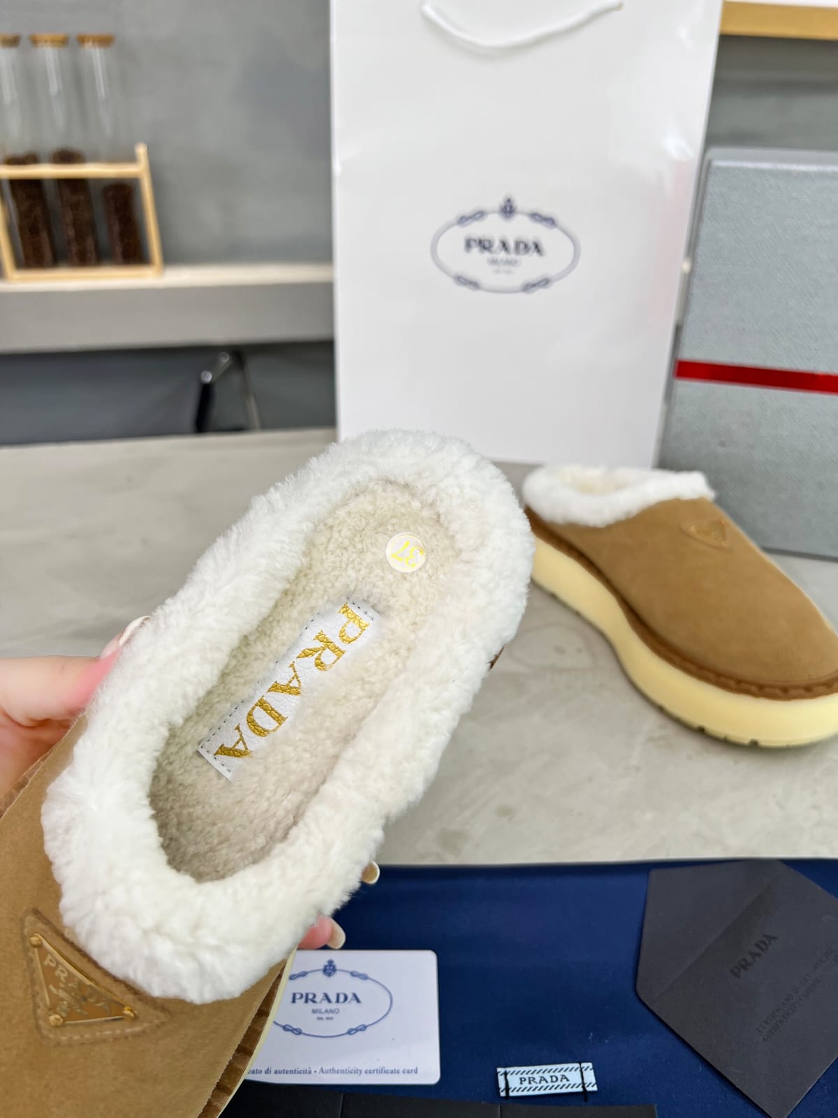 Prada Suede slippers for woman
