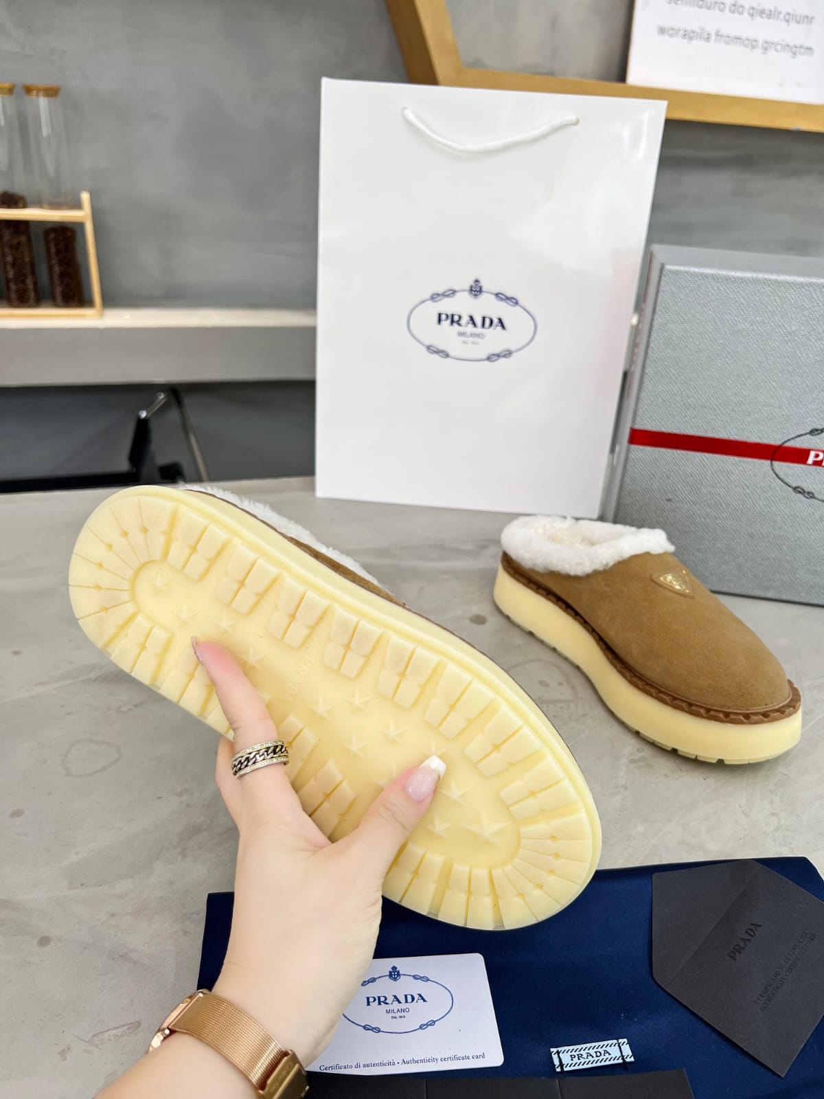 Prada Suede slippers for woman