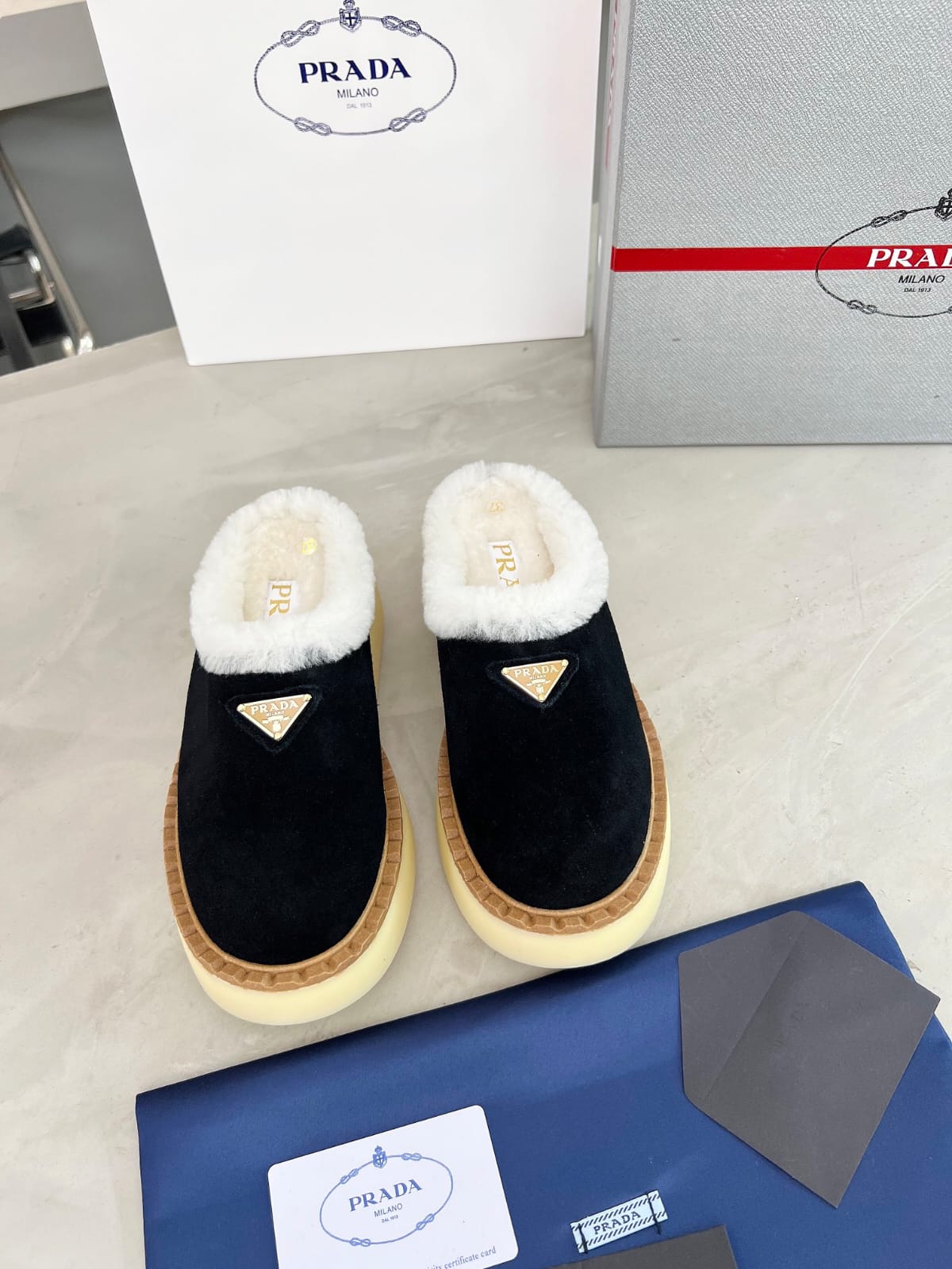 Prada Suede slippers for women