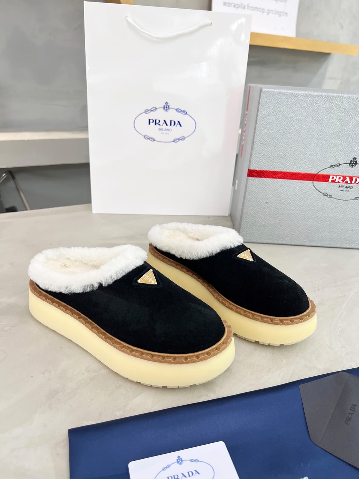 Prada Suede slippers for women