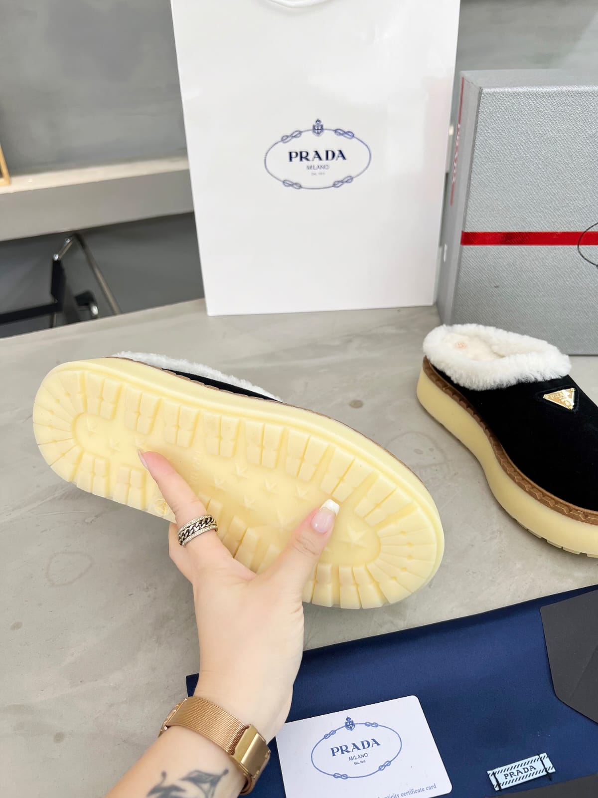 Prada Suede slippers for women