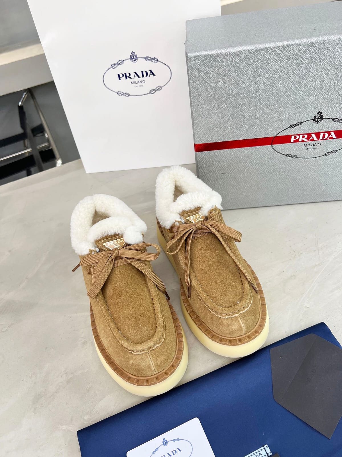 Prada Suede chukka boots for woman
