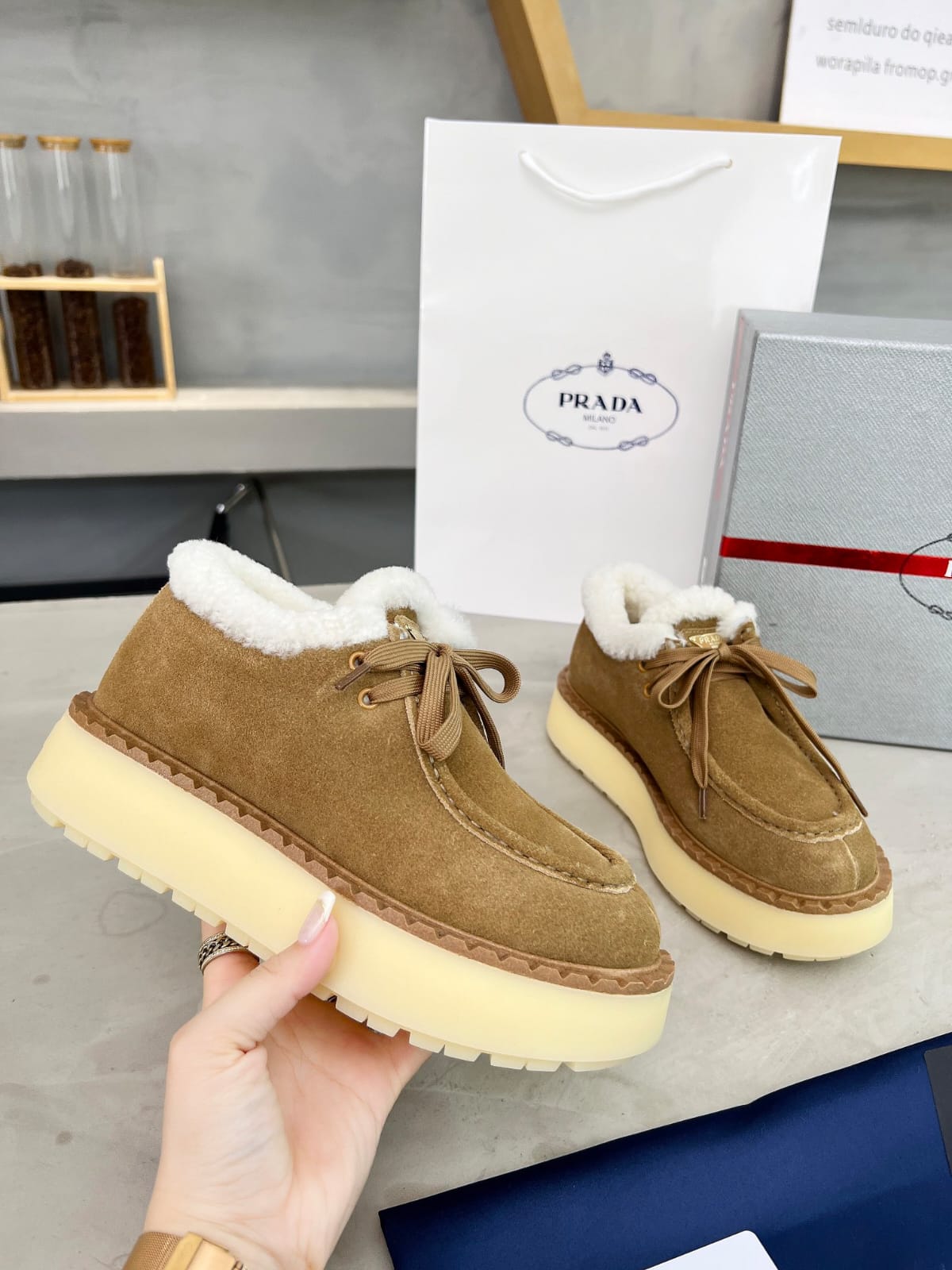 Prada Suede chukka boots for woman