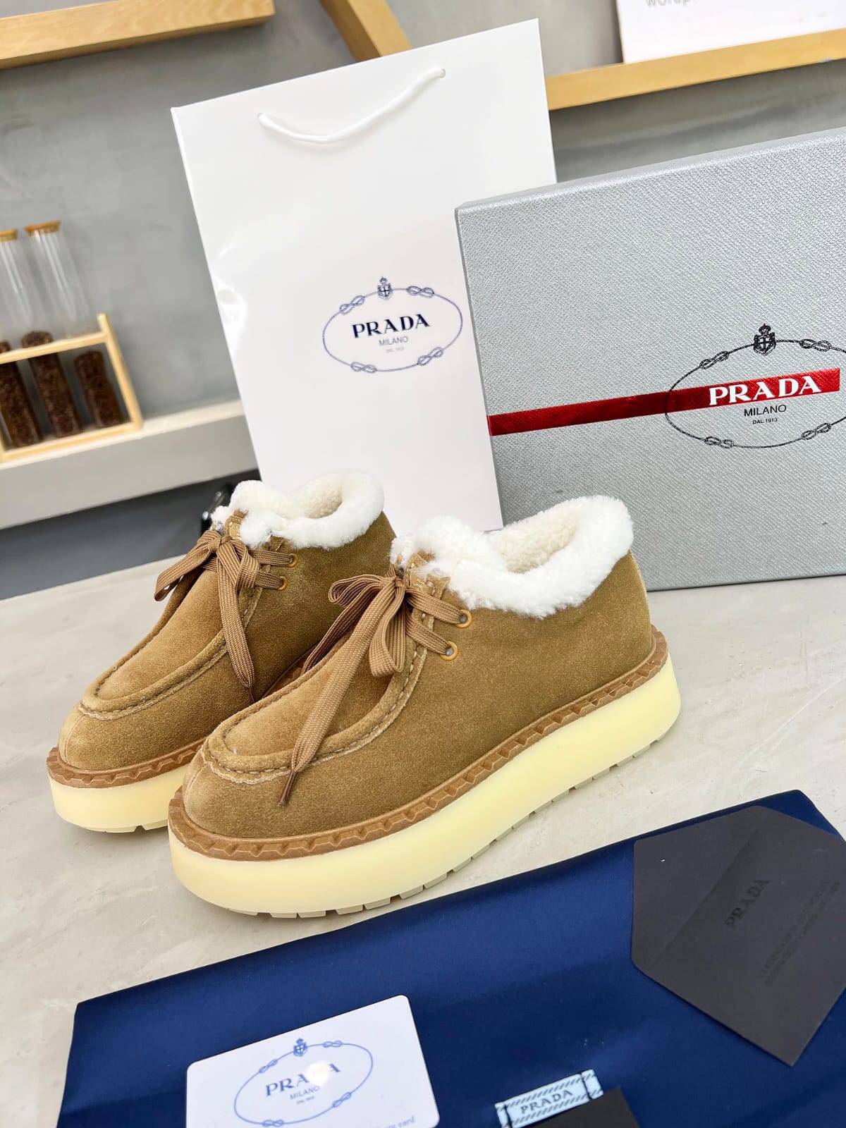 Prada Suede chukka boots for woman