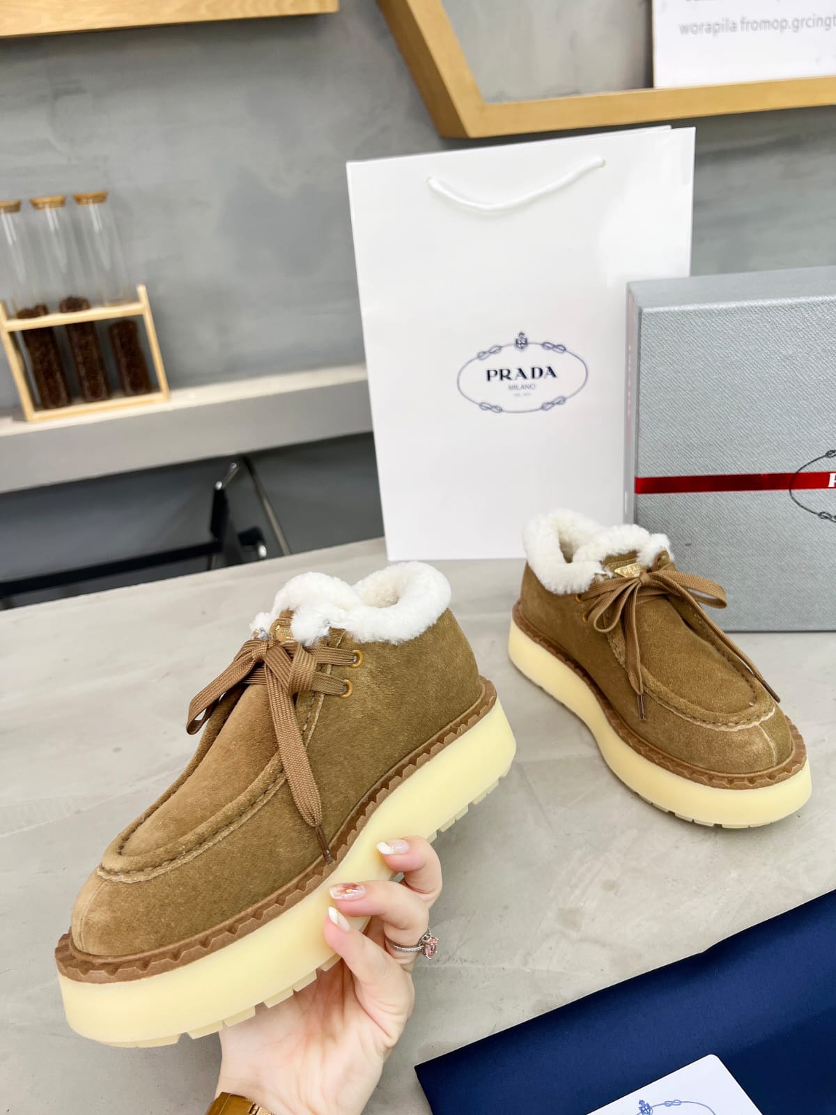 Prada Suede chukka boots for woman