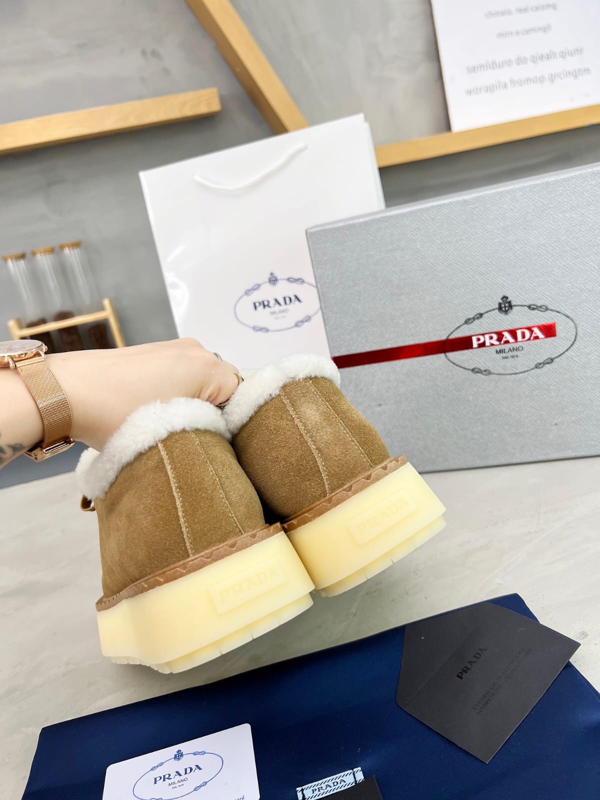 Prada Suede chukka boots for woman