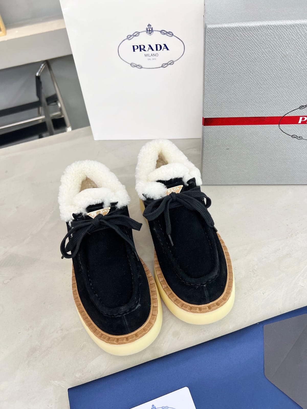 Prada Suede chukka boots for women