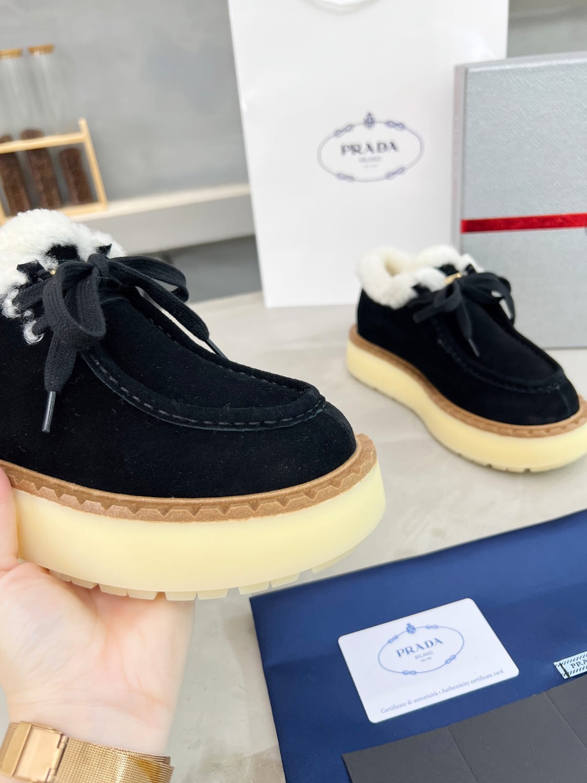 Prada Suede chukka boots for women