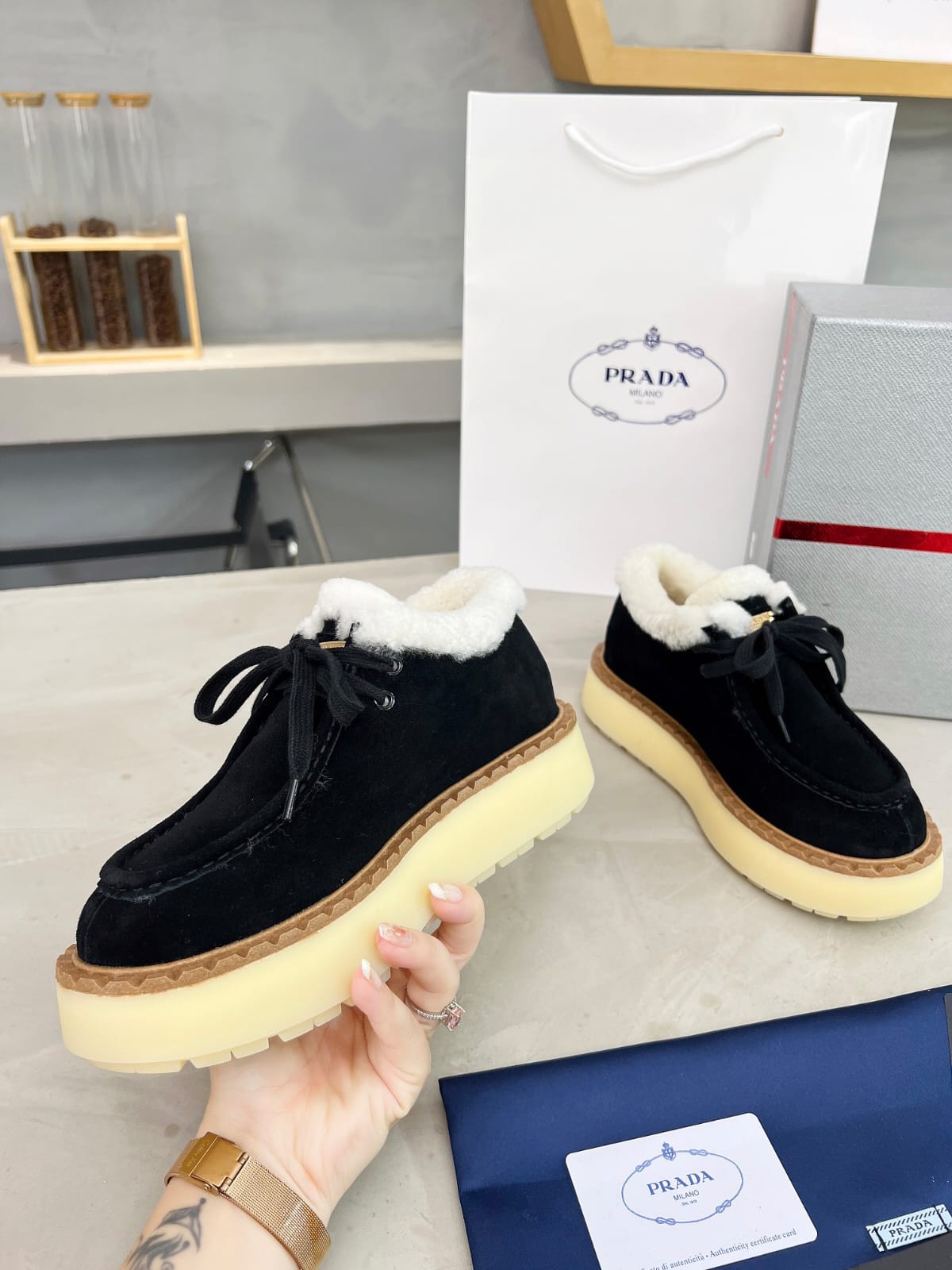 Prada Suede chukka boots for women