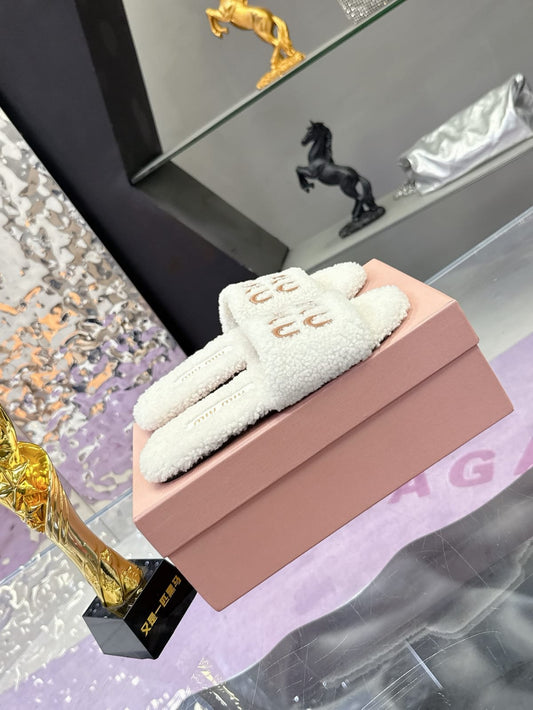 Miu Miu  Shearling Slides for women