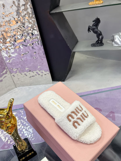 Miu Miu  Shearling Slides for women