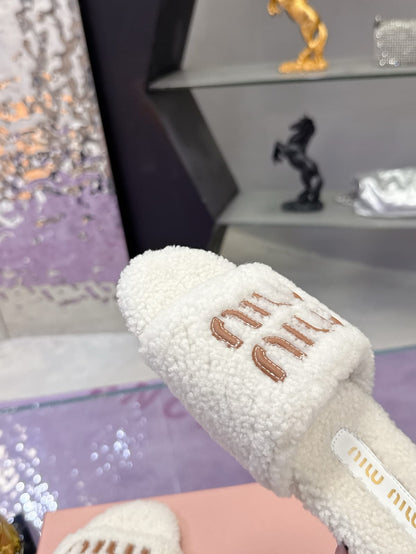 Miu Miu  Shearling Slides for women