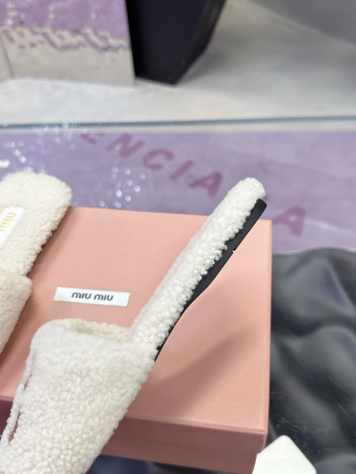 Miu Miu  Shearling Slides for women