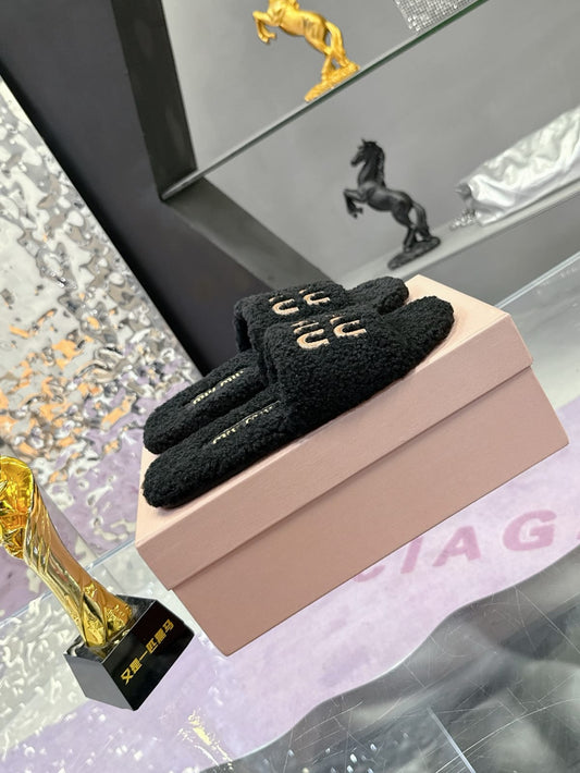Miu Miu  Shearling Slides for women