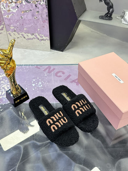Miu Miu  Shearling Slides for women