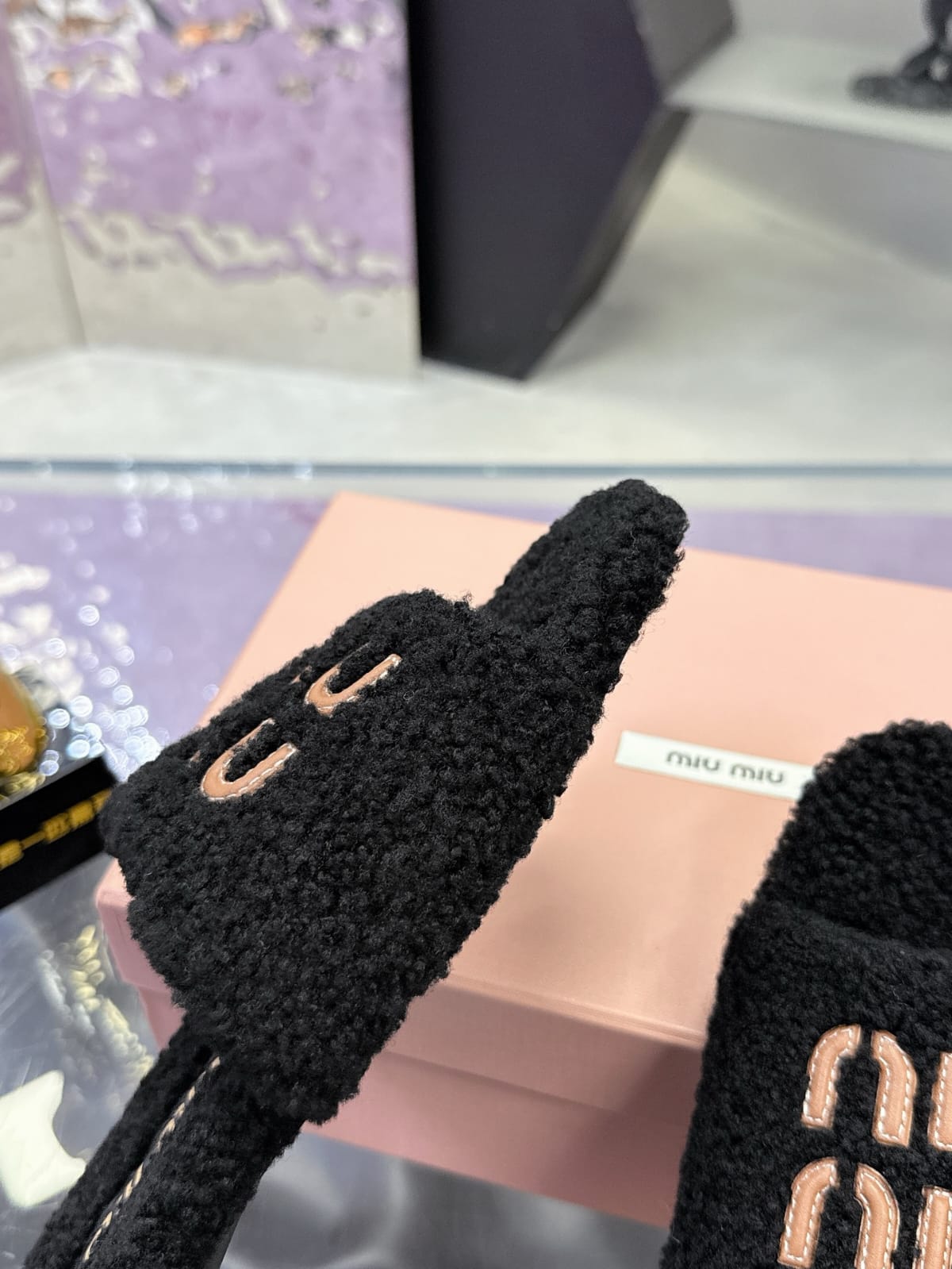 Miu Miu  Shearling Slides for women