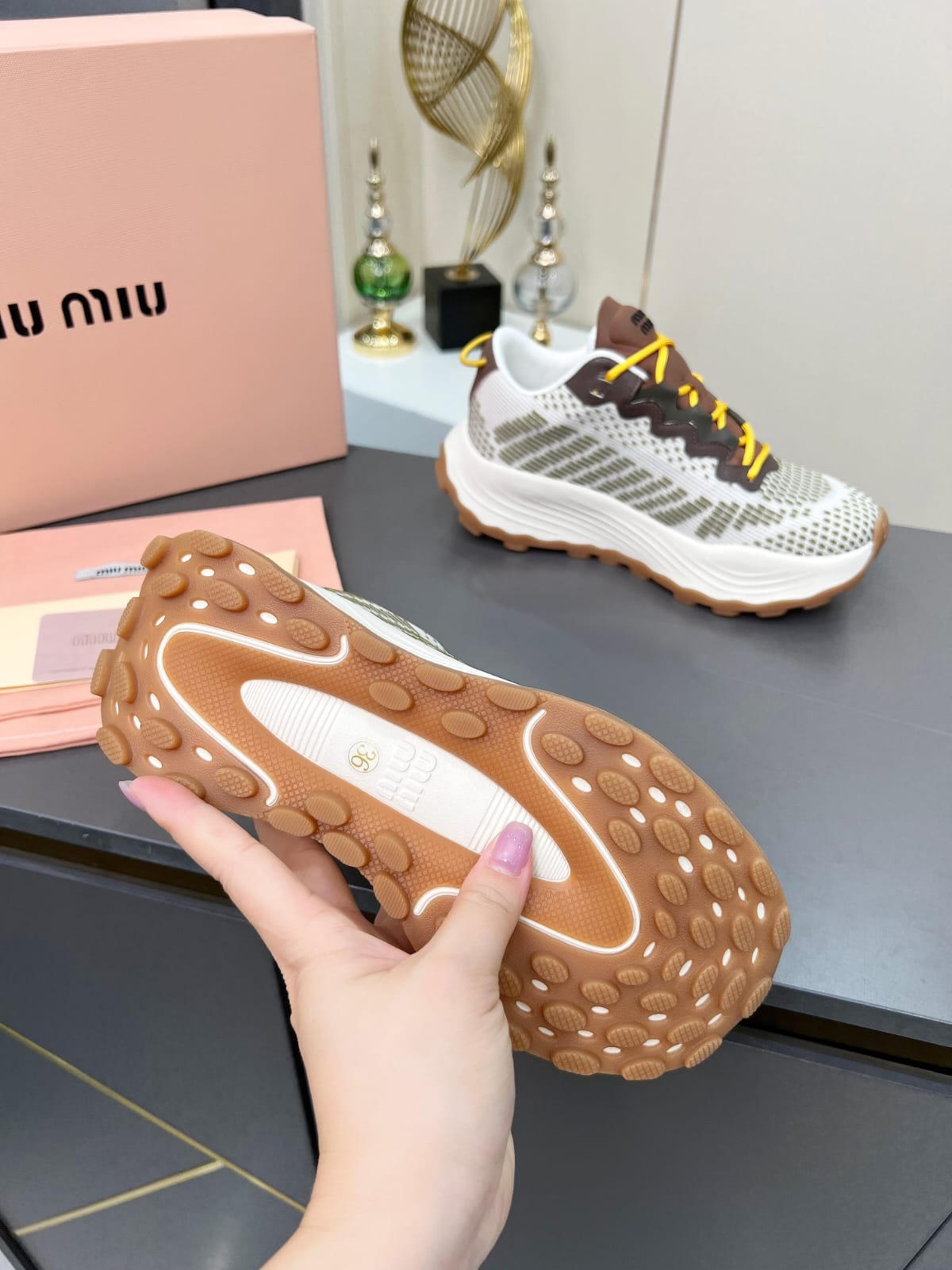 Miu Miu  Technical fabric sneakers for women