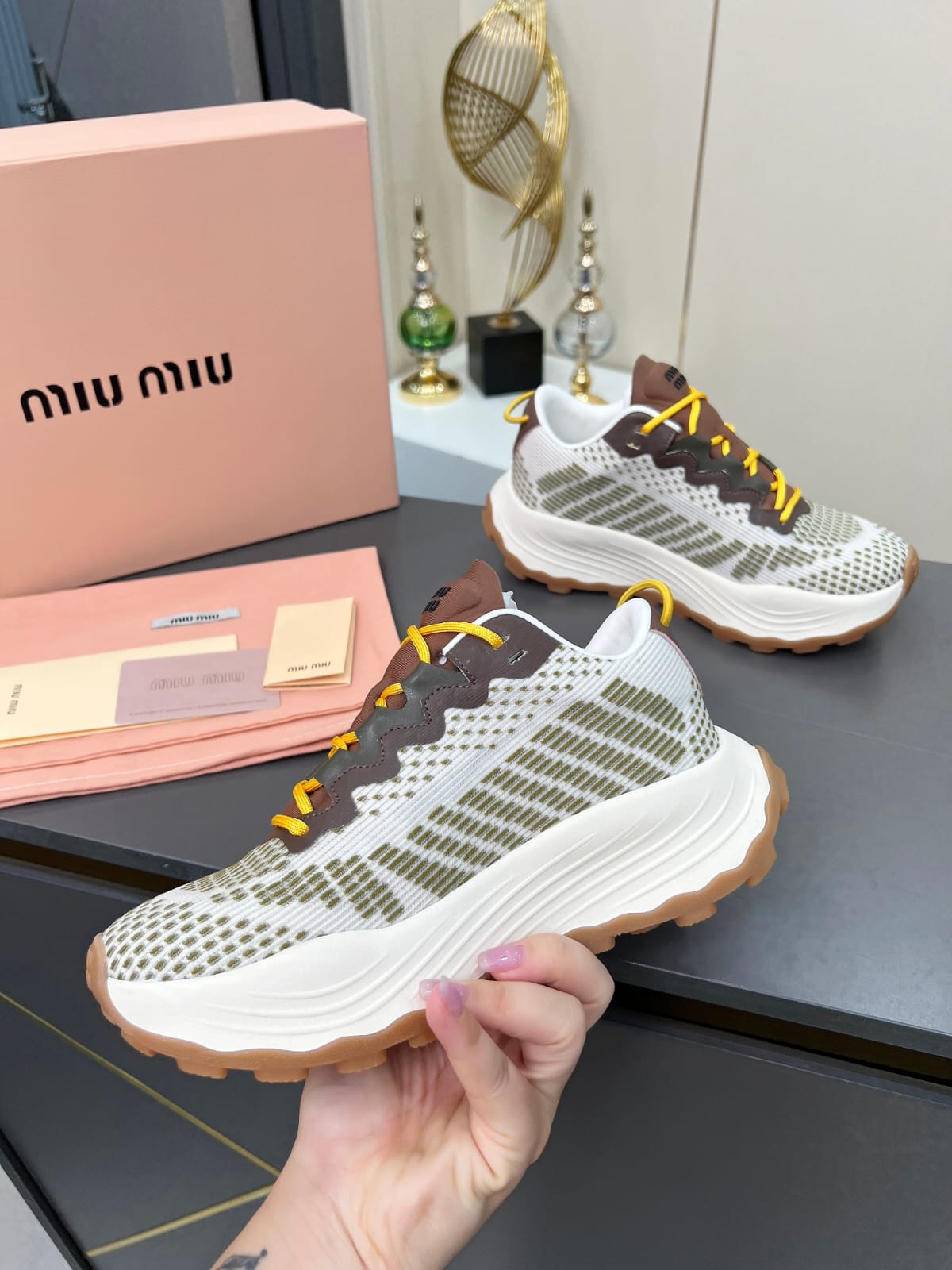 Miu Miu  Technical fabric sneakers for women