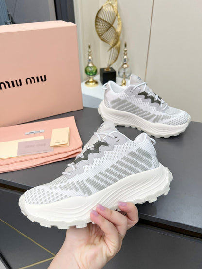 Miu Miu  Technical fabric sneakers for women