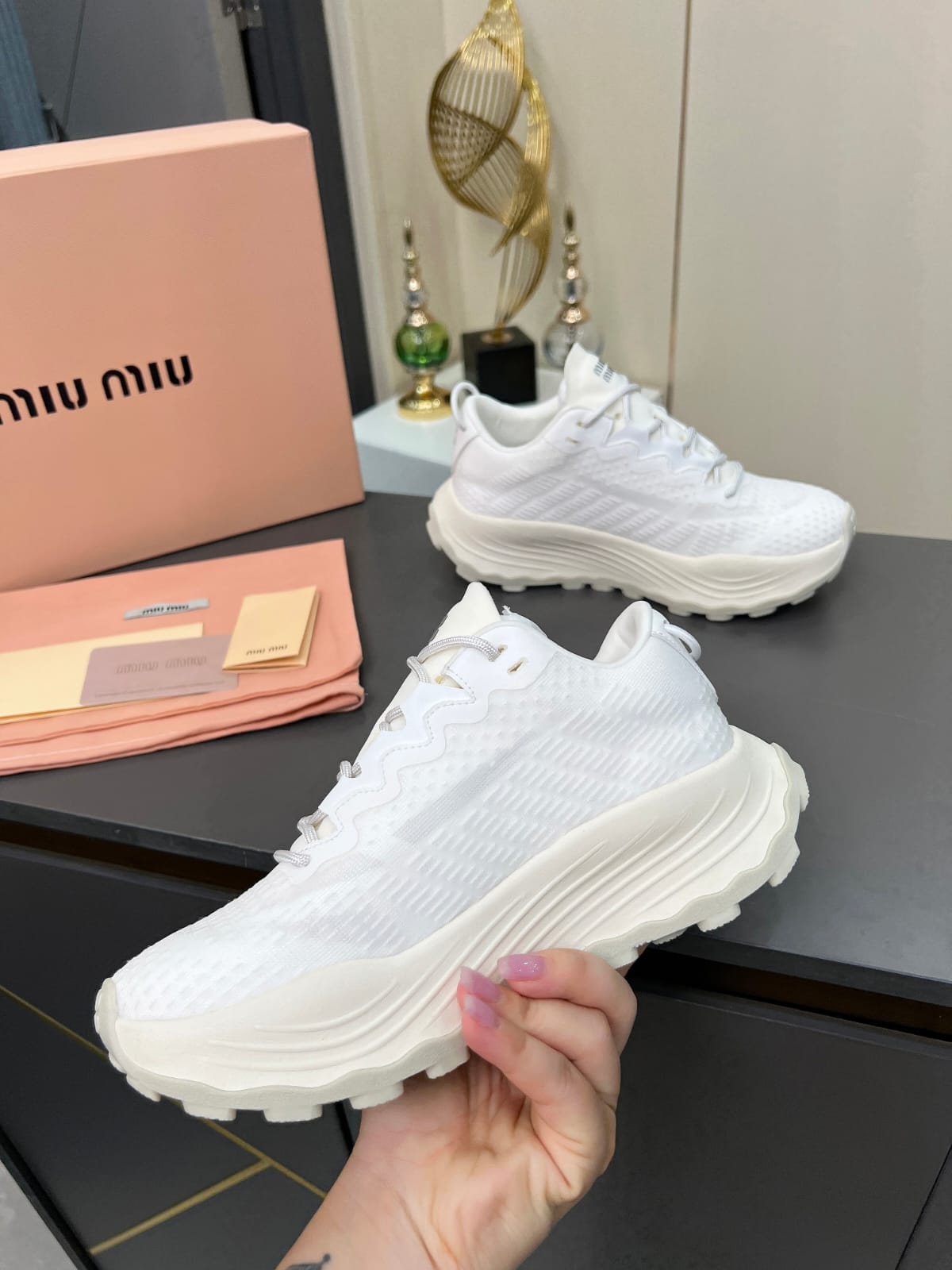 Miu Miu  Technical fabric sneakers for women