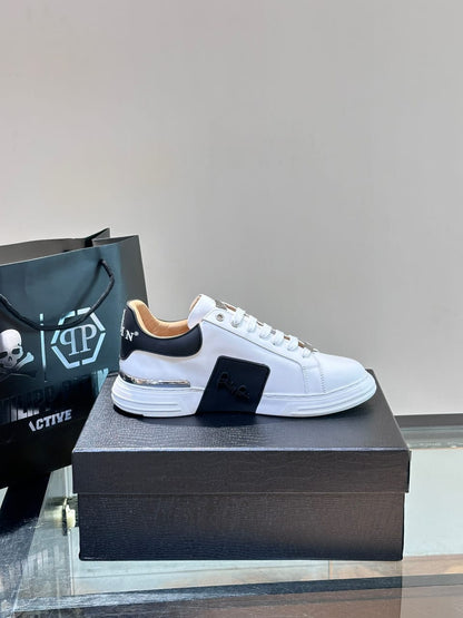 Philipp Plein  Patent Leather Lo-Top Sneakers Hexagon for men