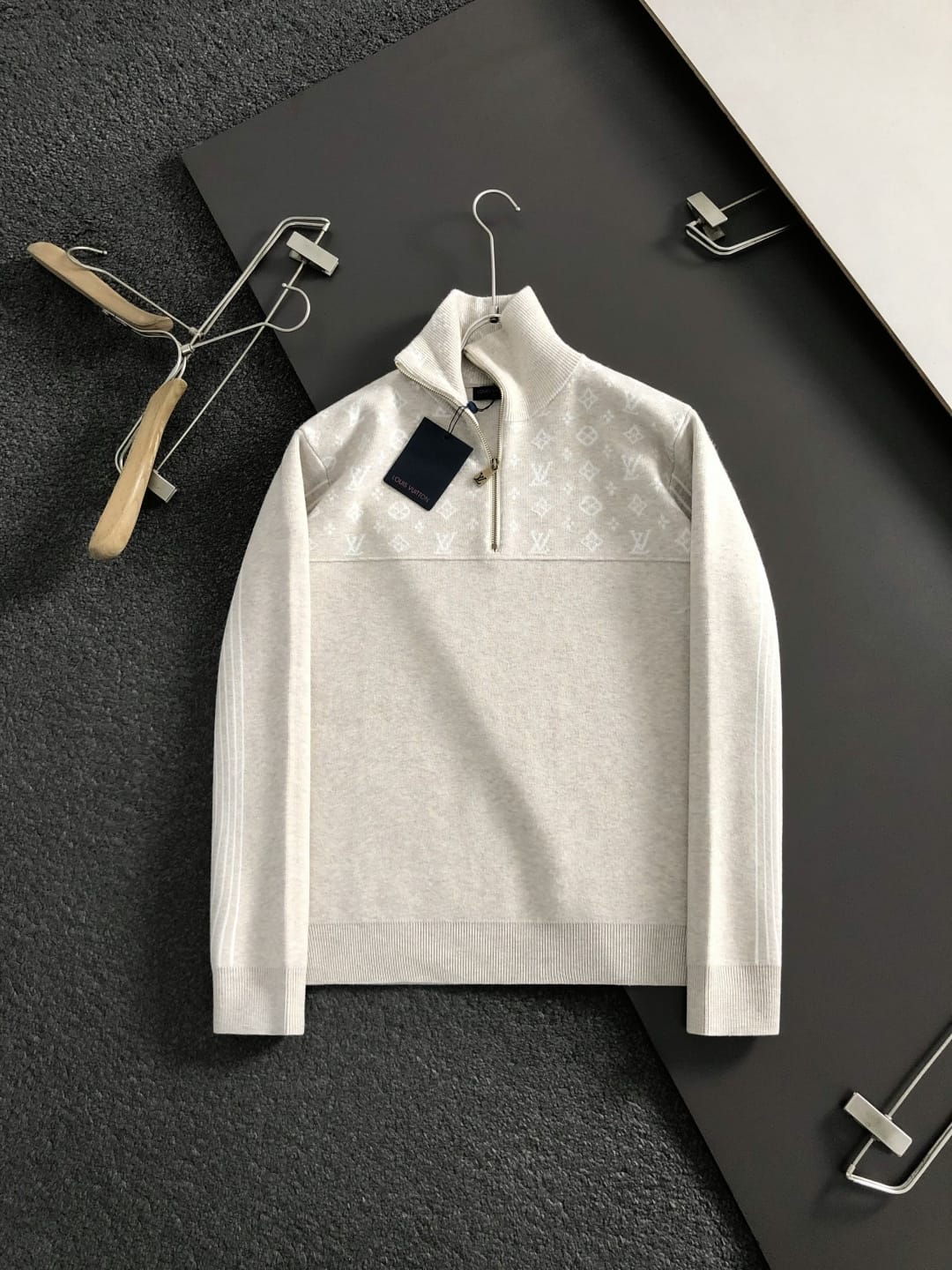 Louis Vuitton  Ribbed Wool Half-Zip Pullover for men