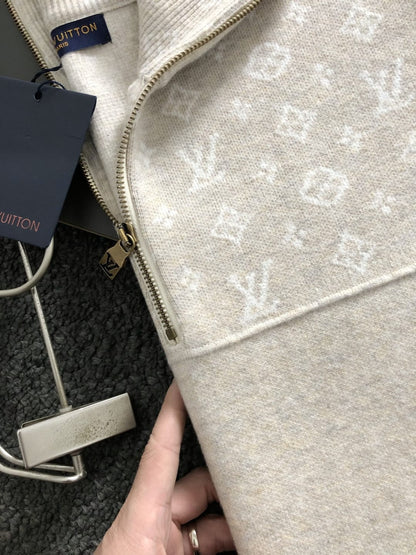 Louis Vuitton  Ribbed Wool Half-Zip Pullover for men