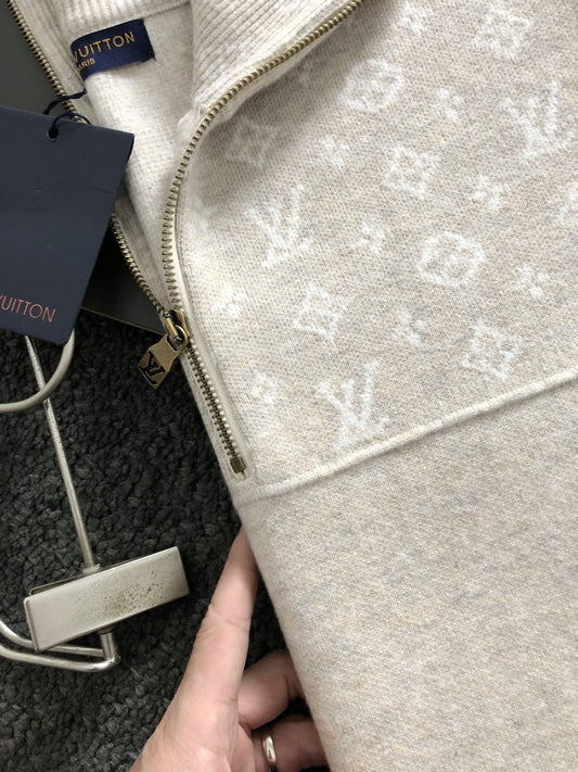 Louis Vuitton  Ribbed Wool Half-Zip Pullover for men