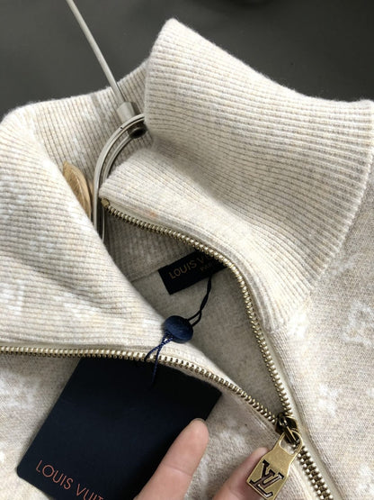 Louis Vuitton  Ribbed Wool Half-Zip Pullover for men