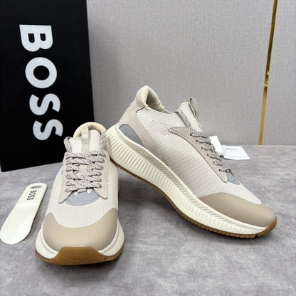 Boss TTNM EVO trainers with knitted uppers and suede trims for men