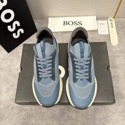 Boss TTNM EVO trainers with knitted uppers and suede trims for men