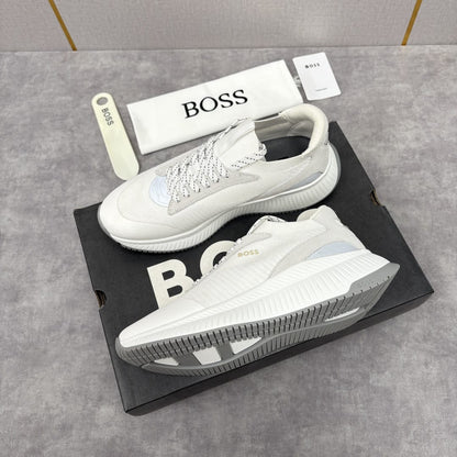 Boss TTNM EVO trainers with knitted uppers and suede trims for men