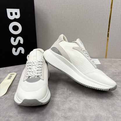 Boss TTNM EVO trainers with knitted uppers and suede trims for men