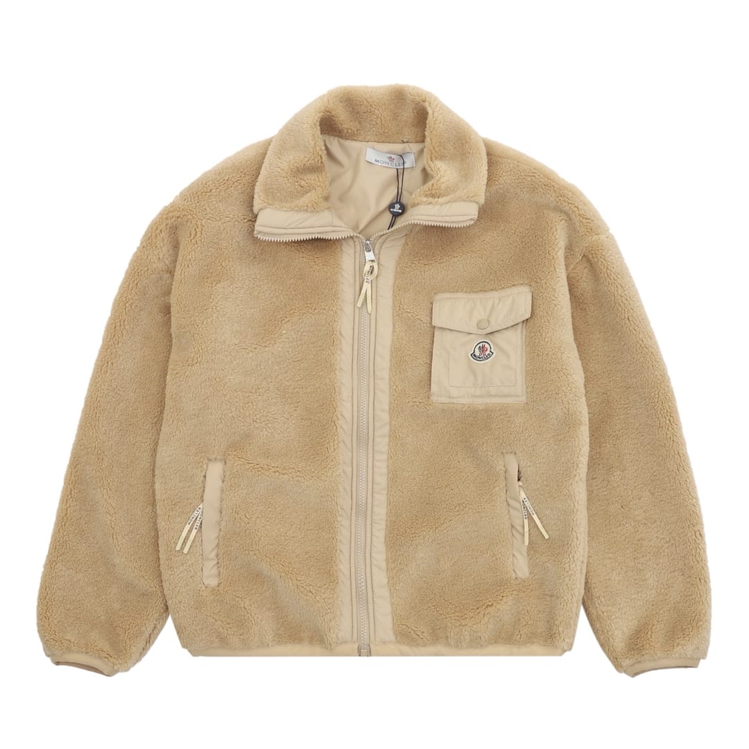 Moncler Teddy Zip-Up Sweatshirt with Pocket for men