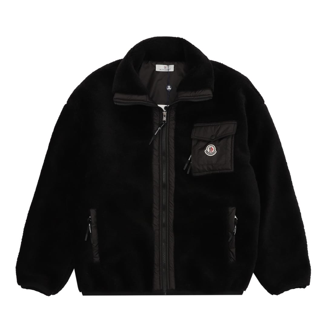 Moncler Teddy Zip-Up Sweatshirt with Pocket for men