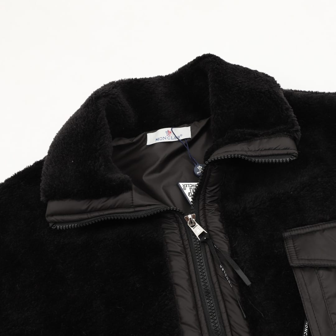 Moncler Teddy Zip-Up Sweatshirt with Pocket for men