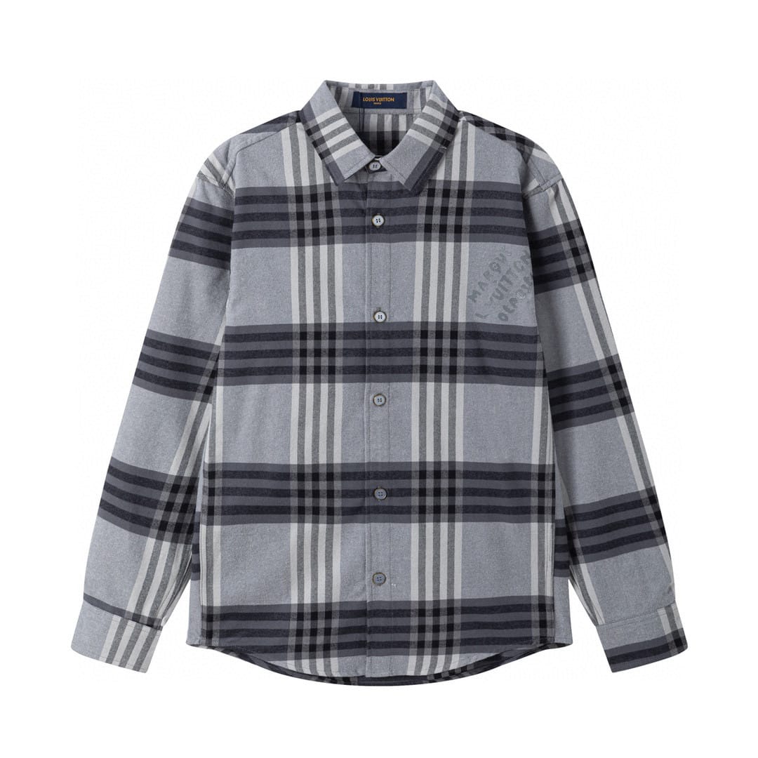 Louis Vuitton  Long-sleeved shirt in cotton flannel for men