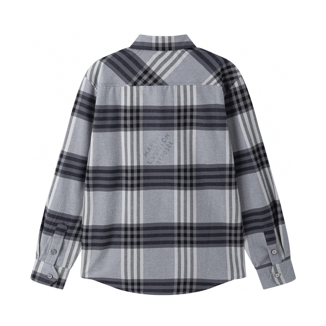 Louis Vuitton  Long-sleeved shirt in cotton flannel for men
