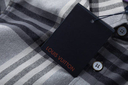 Louis Vuitton  Long-sleeved shirt in cotton flannel for men