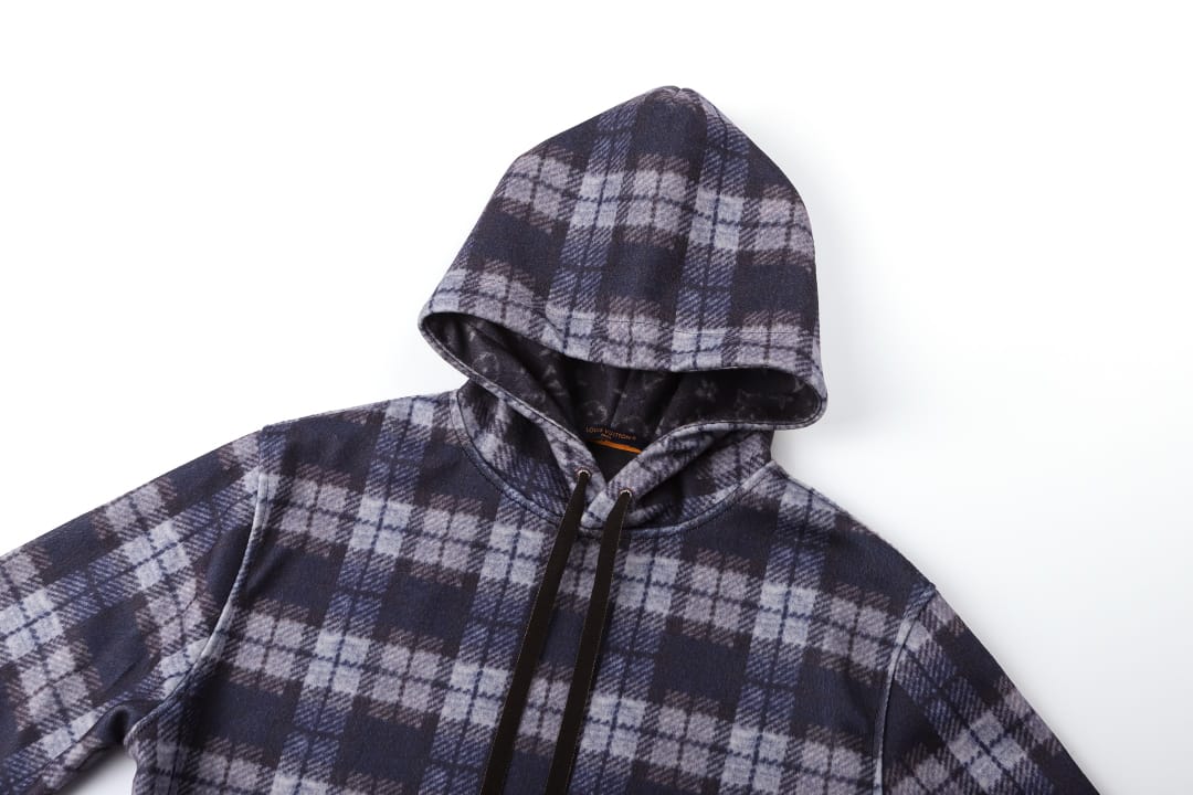 Louis Vuitton  Monogram Faded Plaid Hoodie for men